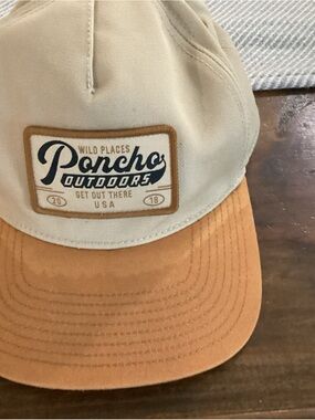 Poncho Outdoors Two-Tone Tan and Rust Cotton Cap